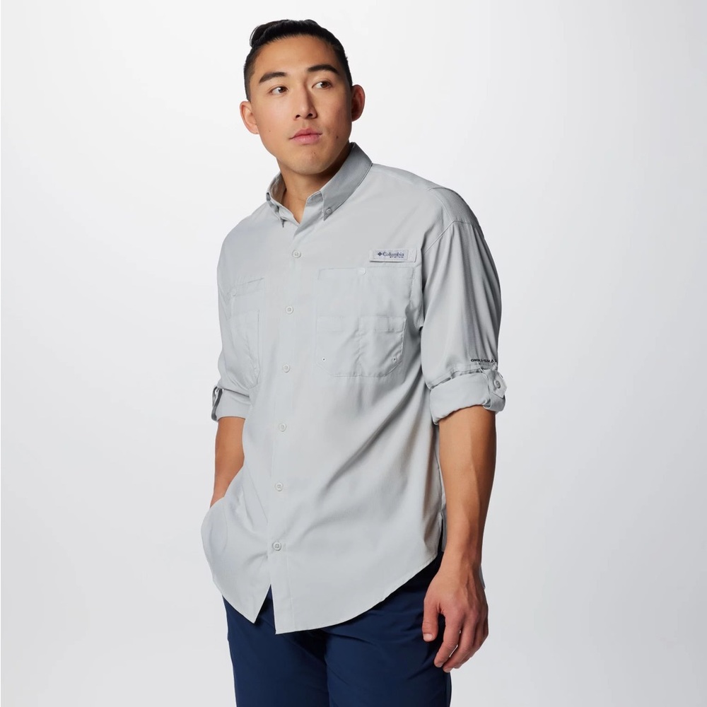 Columbia Men's PFG Tamiami™ II Long Sleeve Shirt in‎ Cool Grey